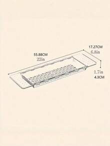 1 chiếc kệ lưu trữ bồn tắm trong suốt, phụ kiện phòng tắm, giá đỡ bồn tắm kéo dài, khay lưu trữ, giá đỡ TV xem phim trong phòng tắm, thiết kế rỗng chống trượt, không đọng nước, kích thước điều chỉnh được - Nhiều màu - Xem 2