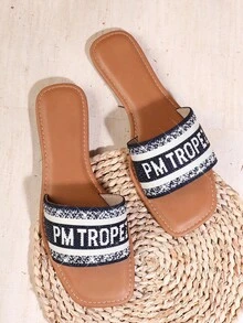 VACAZURE Women's Flat Sandals - Navy Blue - View 1