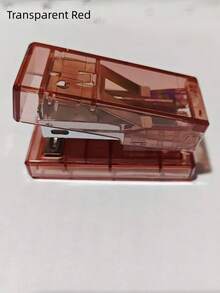Mini Compact Transparent Stapler For Office Home Study Room Desktop School Stationery Supplies Adult All Season Small Cute Clear Binding Tool - Multicolor - View 7