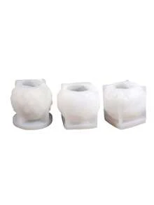 3件組球形蠟燭台矽膠模具，DIY蠟燭製作模具，聖誕桌面裝飾，家居裝飾手工模具 - 領域 - 查看 9