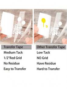 Various Specifications Standard Viscosity Transparent Medium Adhesion Vinyl Transfer Tape, Vinyl Transfer Paper With Alignment Grid, Transparent Transfer Tape, Cup Sticker Making, Window Printing Transfer Film, Pet Self-Adhesive Transparent Transfer - multicolor - View 10