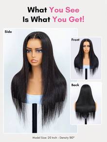 TrueHD 9am Hair Store 无胶假发 可穿戴 高清蕾丝闭合假发 直发波波头 6 X 4 180% 密度 8-16 英寸波波头 18-30 英寸长发 150% 密度 10-14 英寸波波头 真人发假发 自然色假发 蕾丝闭合假发 预拔融化发际线 丝滑睫毛 适合初学者 - SNatural - 查看 4