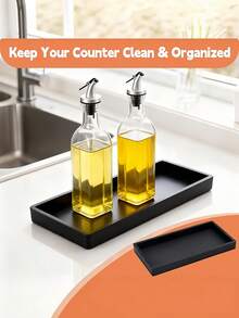 Small Silicone Bathroom Tray, Soap & Sponge Holder, Sink Storage Organizer For Candles, Keys And Small Items - one size fits all - View 7