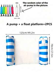 Adult PVC Inflatable Pool Float 1/2PCS, Portable Lightweight Lounge For Beach Lake Summer, No Electricity Needed Quick Inflation, Durable Comfortable Relaxation Float, Easy Carry Travel Water Accessory - A - View 13