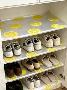 4pcs Waterproof Refrigerator Mats - Moisture-Proof, Anti-Slip, Washable And Reusable. Made Of EVA Material With A Novel Lemon Pattern. Suitable For Refrigerator And Kitchen Decor, Door Mats, Personalized Gifts, Kitchen Essentials - Color 1 - View 4