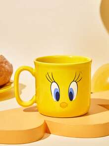 LOONEY TUNES X Joivida 1pc Cute Cartoon Pattern Mug, High Aesthetic Value, Stress Relief - Yellow - View 1