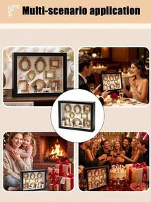 1 Set 3d Museum Silhouette 3d Photo Frame Set, Including Gold Resin Mini Frame Set, Celebrate Precious Memories In A Unique Way, Personalized And Distinctive Commemorative Photo Frame Accessories - Multicolor - View 5