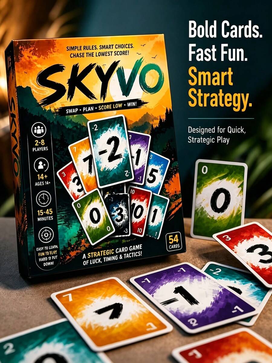 MINKOJA SKYVO Fun Strategy Card Game, 15-45 Mins Play Time, Family Night Party Game - Multicolor - View 1