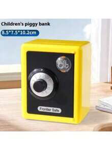 1pc Creative Metal Money Box With Key Lock Durable Secure For Coin Cash Jewelry Small Item Desk Drawer Home Portable Gift - Multicolor - View 5