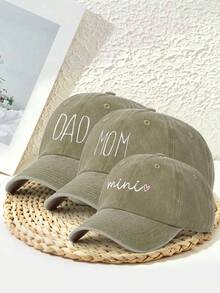 Dealstrict 3 Packs DAD MOM Mini Embroidered Washed Baseball Hats, Unisex - Baseball Cap - View 6