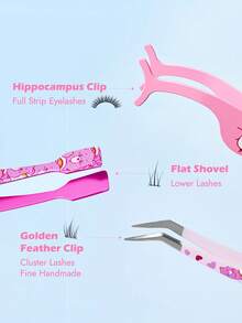 SHEIN X Care Bears Cute Bear Print Lash Applicator & Tweezers Set, Sold Individually Or As A Kit, Easy To Use For False Eyelashes Application - Multicolor - View 2