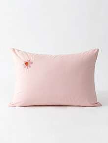 Joivida 2Pcs Polyester Embroidered Envelope‑Closure Pillowcases Smooth Breathable Polyester Bedding Pillow Protector Case With Envelope Closure (No Insert) - Pink - View 4