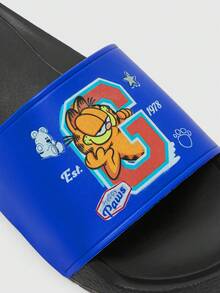 GARFIELD | SHEIN 女款少女風可愛卡通室內拖鞋 - 深藍色 - 查看 2