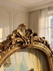 1Pc European Vintage Carved Resin Wall‑Mount Photo Frame Decor Ornament - Multicolor - View 13
