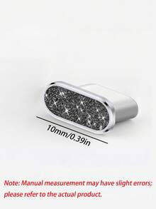 1pc Diamond Glitter Dust Plug, Compatible With IPhone 17 Pro Max, 16 Pro Max, 15 Pro Max, 16 Plus, 15 Plus, 17Air, Type‑C Phone Charging Port Dust Plug - Multicolor - View 18