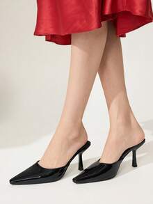 CUCCOO CHICEST Women's Pointed Toe Daily Versatile Fashion High Heels Fall Shoes - Black - View 6