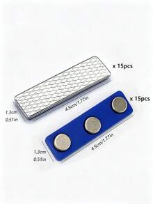 4pcs/10pcs/15pcs,Magnetic Name Badges,Blue, Neodymium Magnet Fastener ID Name Tags, Magnetic Pin Badge Holders For Staff Nameplates - blue - View 5