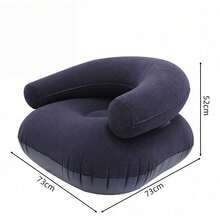 1Pc 73x73x52cm Flocked PVC Inflatable Sofa U Shaped Portable Armchair With Backrest Solid Color For Indoor Outdoor Living Room Camping Hot . . - Multicolor - View 9