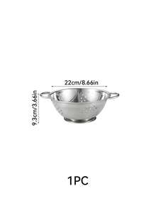 Stainless Steel Rice Washing Sieve With Foot Basin, Double Ear, Rice Washing And Vegetable Draining Bowl, Fruit Basket, Rice Bowl, Fruit Basket 24CM - silver - View 14