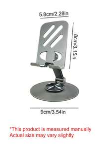 Teckwe 1-Piece Metal Material 360 Degree Rotating Foldable Anti Slip Stable Desktop Phone Holder, Universal Tablet Phone Holder, Commonly Used For Learning, Live Streaming, Video Watching, And Portable Desktop Phone Holder - Multicolor - View 5