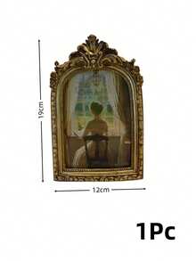 1Pc European Vintage Carved Resin Wall‑Mount Photo Frame Decor Ornament - Multicolor - View 18