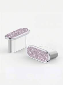 1pc Diamond Glitter Dust Plug, Compatible With IPhone 17 Pro Max, 16 Pro Max, 15 Pro Max, 16 Plus, 15 Plus, 17Air, Type‑C Phone Charging Port Dust Plug - Multicolor - View 14