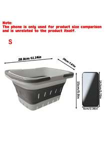 Large Wall Mounted Laundry Basket With Handle - Durable Plastic, Space Saving Bathroom And Bedroom Storage Basket, Rectangular, Laundry Basket - View 3