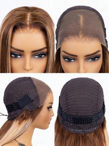 ALL READY WIG Wear Go 7X5 18-28英吋真人髮假髮 無膠蕾絲封口假髮 180%密度 預剪自然髮際線 透明蕾絲假髮 蜂蜜金挑染 絲滑直髮 不易糾結 耐熱 日常配戴 可調節肩帶 女款 - S4/27 - 查看 6
