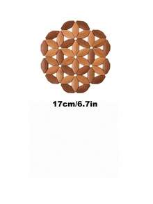 1PC Bamboo Heat-Resistant Trivet Mat, Thickened Pot Holder & Anti-Scalding Table Mat, Durable Natural Kitchen Dish Pad, Non-Slip Easy-Clean, Perfect For Dining, Cooking, Home Decor And Gift - Multicolor - View 6
