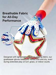 Youth/Adult Goalkeeper Gloves With Strong Grip, Breathable, High Performance Goalkeeper Glove Equipment - Multicolor - View 2