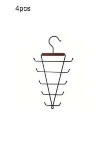 Solid Wood V-Shaped Double-Sided Hanger Storage Rack With Hooks, Hanging Hangers With Multiple Hooks, Saving Space And Multifunctional Dormitory Storage. - Multicolor - View 14