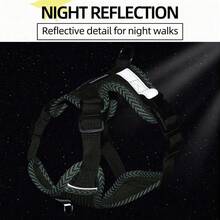 PETSIN Reflective Harness And Leash Set For Dogs & Cats, Escape-Proof Adjustable Walking Leash For Small Dogs. Lightweight, Breathable And Soft Mesh Design, Perfect For Outdoor Walking Of Cats And Small Breed Pets. - Army Green - View 9