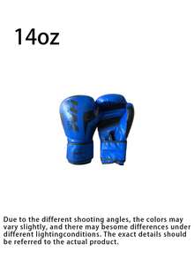 Adult Boxing Gloves, Muay Thai And Kickboxing Training Gloves, Combat Fighting Gloves, Protective Gear Gloves. - Blue - View 13
