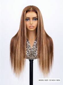ALL READY WIG Wear Go 7X5 18-28英吋真人髮假髮 無膠蕾絲封口假髮 180%密度 預剪自然髮際線 透明蕾絲假髮 蜂蜜金挑染 絲滑直髮 不易糾結 耐熱 日常配戴 可調節肩帶 女款 - S4/27 - 查看 3