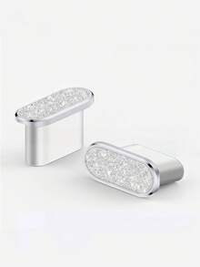 1pc Diamond Glitter Dust Plug, Compatible With IPhone 17 Pro Max, 16 Pro Max, 15 Pro Max, 16 Plus, 15 Plus, 17Air, Type‑C Phone Charging Port Dust Plug - Multicolor - View 12
