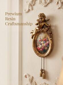 1Pc European Vintage Carved Resin Wall‑Mount Photo Frame Decor Ornament - Multicolor - View 14