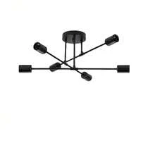 Iron Multi-Head Flush Mount Ceiling Light, Modern Minimalist Creative Branch Chandelier, Nordic Pendant Lamp For Living Room, Bedroom & Dining Room, Bulbs Not Included - Multicolor - View 11