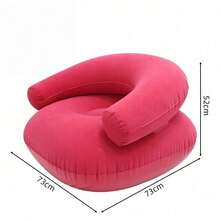 1Pc 73x73x52cm Flocked PVC Inflatable Sofa U Shaped Portable Armchair With Backrest Solid Color For Indoor Outdoor Living Room Camping Hot . . - Multicolor - View 8