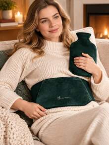 Three Pieces Water Heating Belt Bot Water Bottle Warm Belt Hot Hand Warmers Warm Waist WWrm Belly Water Injection Belt. - green - View 2