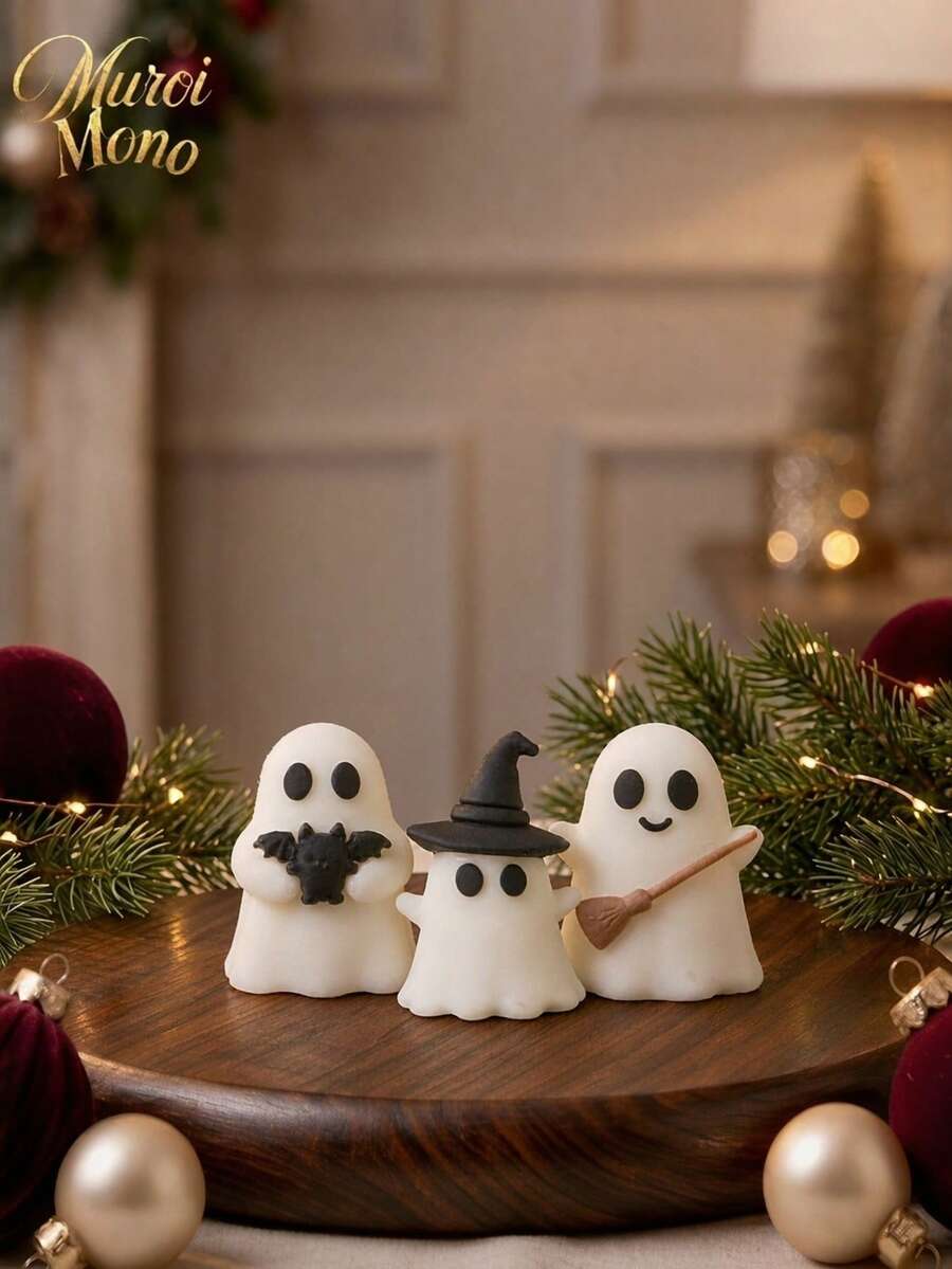 Muroi Mono Halloween Glow Ghost Figurine | Luminous Collectible Shelf Display Decor - Multicolor - View 1