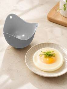 1/4 cái cốc luộc trứng chần bằng silicone hình chim dùng cho lò vi sóng, bát luộc trứng nhanh chống dính cho bữa sáng, dụng cụ nhà bếp cho nấu ăn tại nhà - Xám - Xem 8