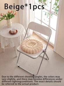 Flower Shaped Round Chair Cushion, Soft Plush Thick Padded Seat Cushion, Non‑Slip Comfort Chair Pad For Dining Home Office Kitchen Chair - Multicolor - View 5
