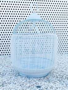 1pc Extra Large Bird Cage Splash Guard, Breathable Mosquito Net Cover With Seed & Feather Catcher For Square And Round Parrot Cages - Multicolor - View 10