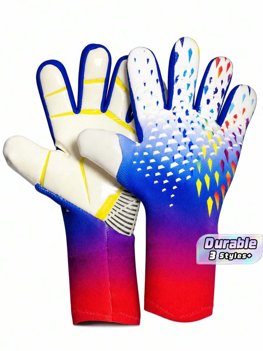 Youth/Adult Goalkeeper Gloves With Strong Grip, Breathable, High Performance Goalkeeper Glove Equipment - Multicolor - View 1