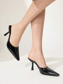 CUCCOO CHICEST Women's Pointed Toe Daily Versatile Fashion High Heels Fall Shoes - Black - View 5
