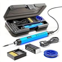 1‑Pack Cordless Soldering Iron, USB Rechargeable Soldering Tool With 3‑Level Temperature Adjustment, Comes With Flux, Stand And Storage Case For DIY Electronic Repair - Multicolor - View 11