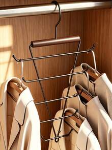 Solid Wood V-Shaped Double-Sided Hanger Storage Rack With Hooks, Hanging Hangers With Multiple Hooks, Saving Space And Multifunctional Dormitory Storage. - Multicolor - View 10