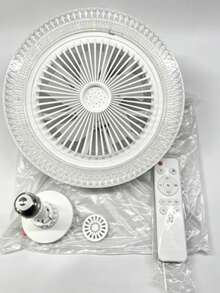 10.23 Inch LED Fan Light With Remote Control, 5 Blades 360° Flexible Rotatable, Upgraded Crystal Cover, Adjustable Color Temperature Brightness Wind Speed, Timing Function For Bedroom Living Room Study Store - Crystal Five-leaf Fan Lamp - View 9