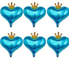 Crown‑Heart Foil Balloon Set, A Preferred Decorative Item For Birthday Banquets, Themed Parties, Arch Scene Arrangements And Family Gatherings. - Blue Crown - View 10