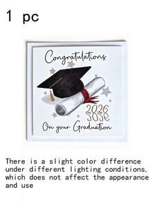 10/1 Graduation Cards And Envelopes, Fun Graduation Season Cards, 2026 Graduation Greeting Cards, Including Graduation Hats And Scrolls, Suitable For Giving To Friends And Classmates, Graduation Ceremony Cards, Suitable For Holiday Parties - Multicolor - View 6